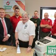 William Little of Cleaning Doctor with Wayne Little, Paul Pearce (Cleaning Consultant), Donal O'Sullivan, Liam Hennessey & Christopher Reid at a recent training day.  RMGFH09